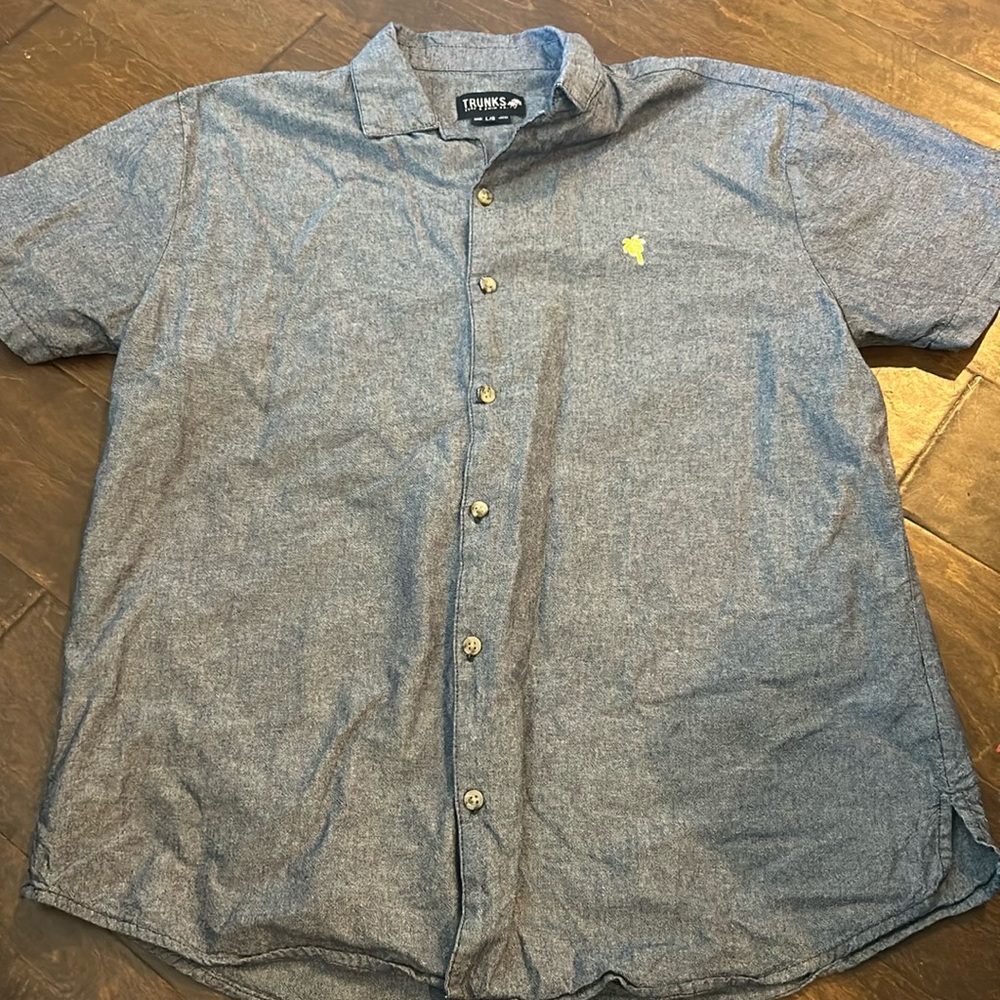 Trunks size large chambray button down